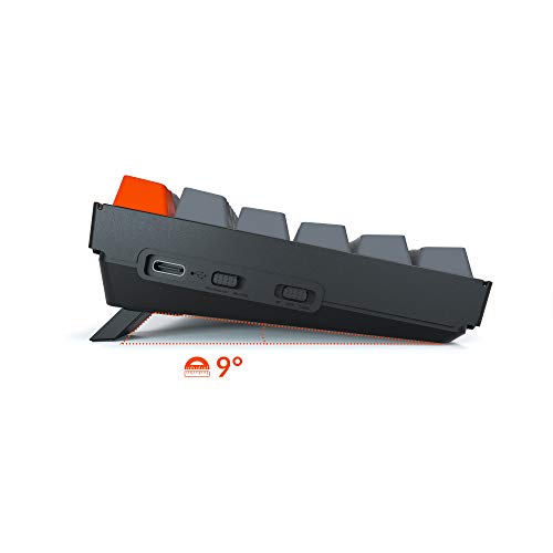 Keychron K2 Teclado mecánico inalámbrico Bluetooth/USB para juegos, compacto 84 teclas RGB LED retroiluminado N-Key Rollover marco de aluminio para Mac Windows, Gateron G Pro Brown Switch,( US-Layout) - Imagen 9