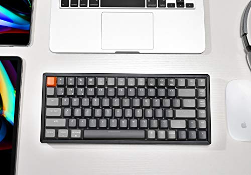 Keychron K2 Teclado mecánico inalámbrico Bluetooth/USB para juegos, compacto 84 teclas RGB LED retroiluminado N-Key Rollover marco de aluminio para Mac Windows, Gateron G Pro Brown Switch,( US-Layout) - Imagen 5