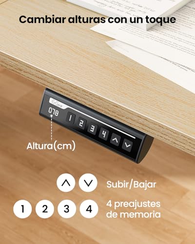 ErGear Escritorio Elevable Eléctrico, 140 x 70 cm - Imagen 6