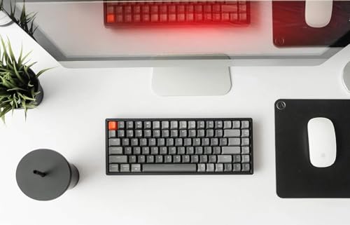 Keychron K2 Teclado mecánico inalámbrico Bluetooth/USB para juegos, compacto 84 teclas RGB LED retroiluminado N-Key Rollover marco de aluminio para Mac Windows, Gateron G Pro Brown Switch,( US-Layout) - Imagen 7