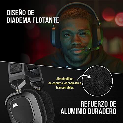 Corsair HS80 RGB WIRELESS Auriculares Inalámbricos - Imagen 7