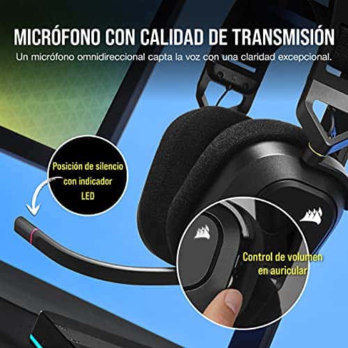 Corsair HS80 RGB WIRELESS Auriculares Inalámbricos - Miniatura 8